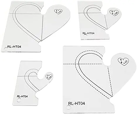 

Valentine Sewing Tools Quilting Templates Sewing Machine Quilting Ruler Set # RL-HT04