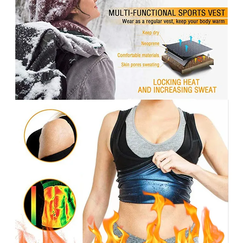 

Women Sweat Sauna Shaper Waist Trainer Vest Corset Slimming Weight Loss Women Sport Tank Top Shapewear Gym Underwear Fat Burn