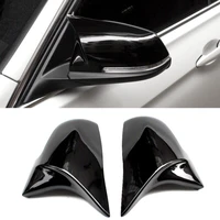 2pcs mirror covers left right side rearview mirror cover cap for bmw 5 6 7 series f10 f18 f11 f06 f07 f12 f13 f01 2014 2015 2016