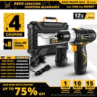 deko 12v20v max cordless drill impact drill du3 only electric screwdriver with 1 5ah dc lithium ion battery gcd series