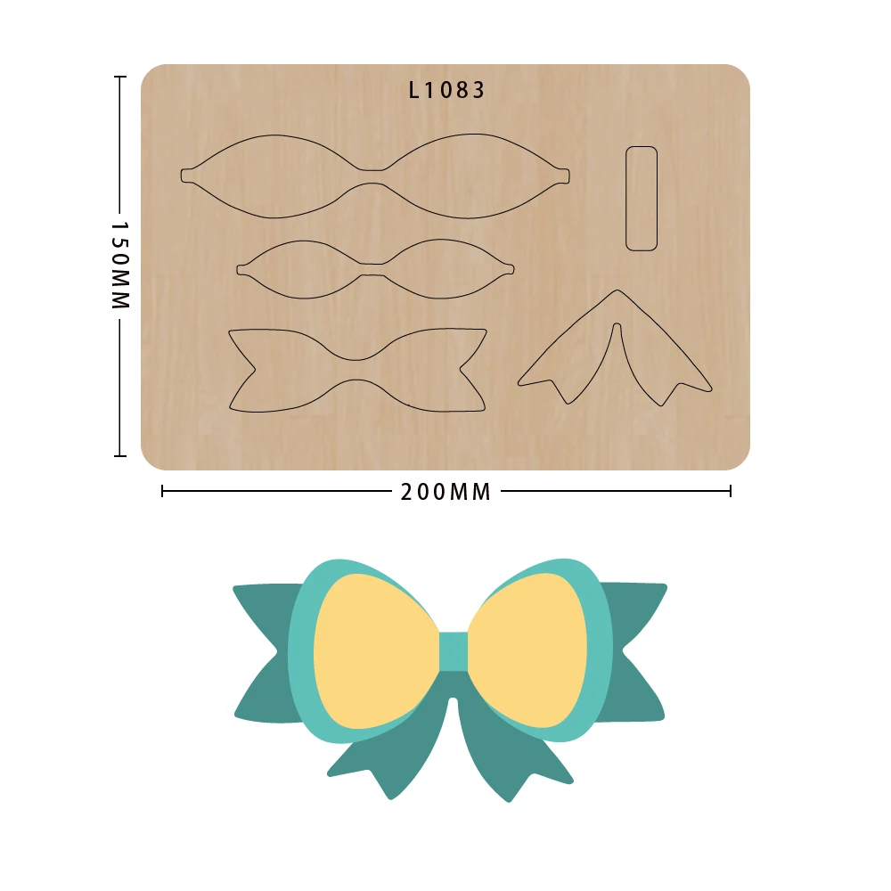 

Bowknot Knife Mold Molds,new Wooden Bow-shaped Cutting Molds And Molds,suitable For Big Shot Die-cutting Machines