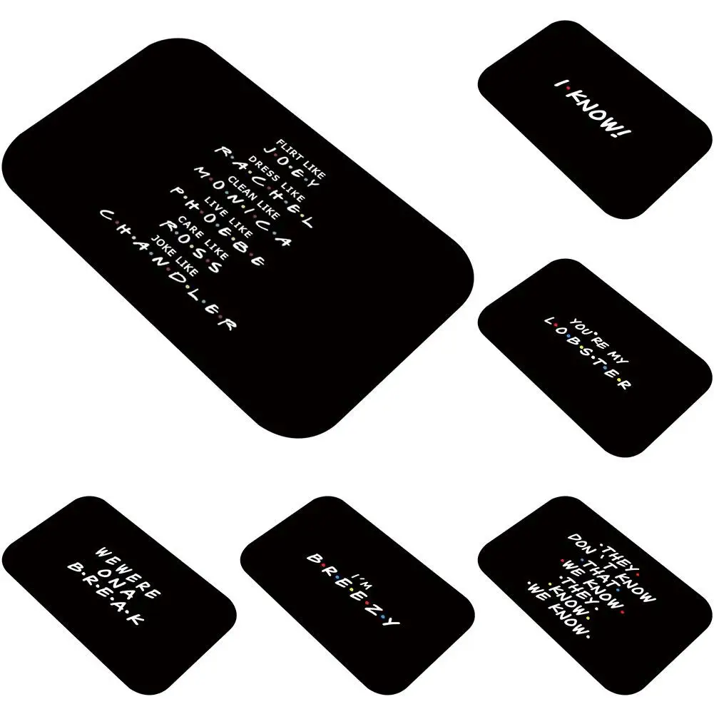 

40x60cm Letter Print Doormats Indoor Entrance Floor Mat Anti Slip Floor Mats for Living Rooms Bathroom Kitchen Doormat Black