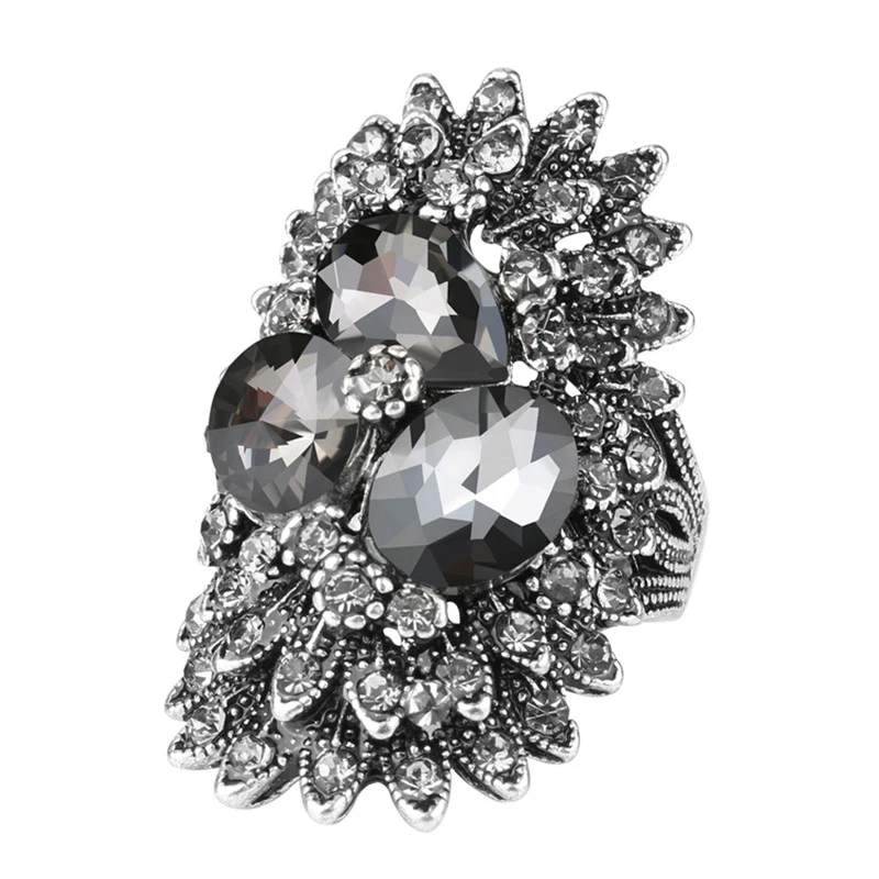 Новые большие кольца в этническом стиле с полным цирконием для женщин оптовая