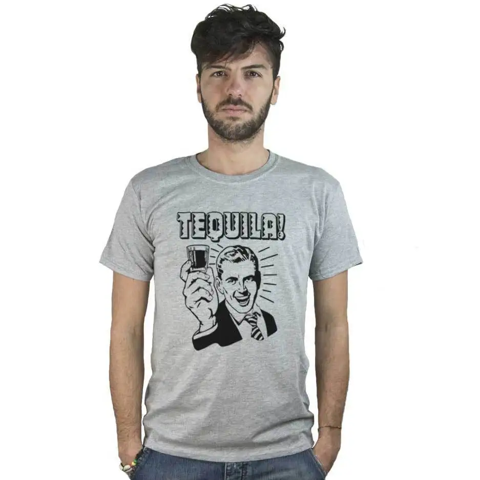 Футболка Текила футболка Грис авек логотип Винтаж бармен дистиллат