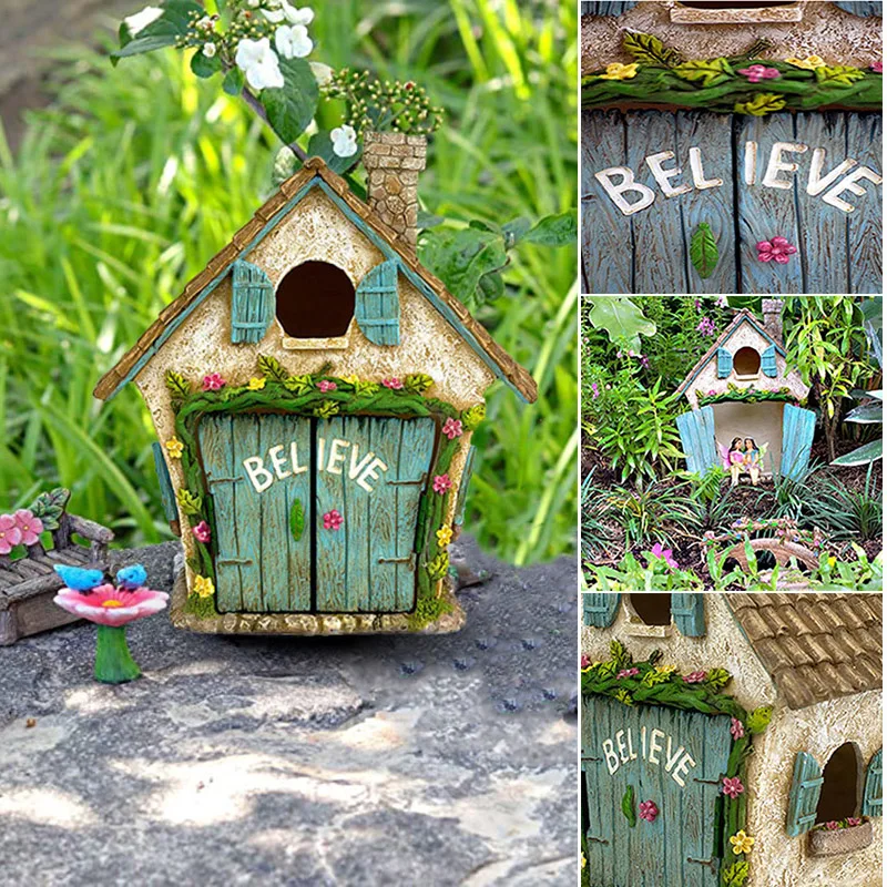 

Resin Miniature Decor Kit Fairy Garden Style Gardening Accessories Gifts for Christmas Yard Decor Figurines Outdoor DO