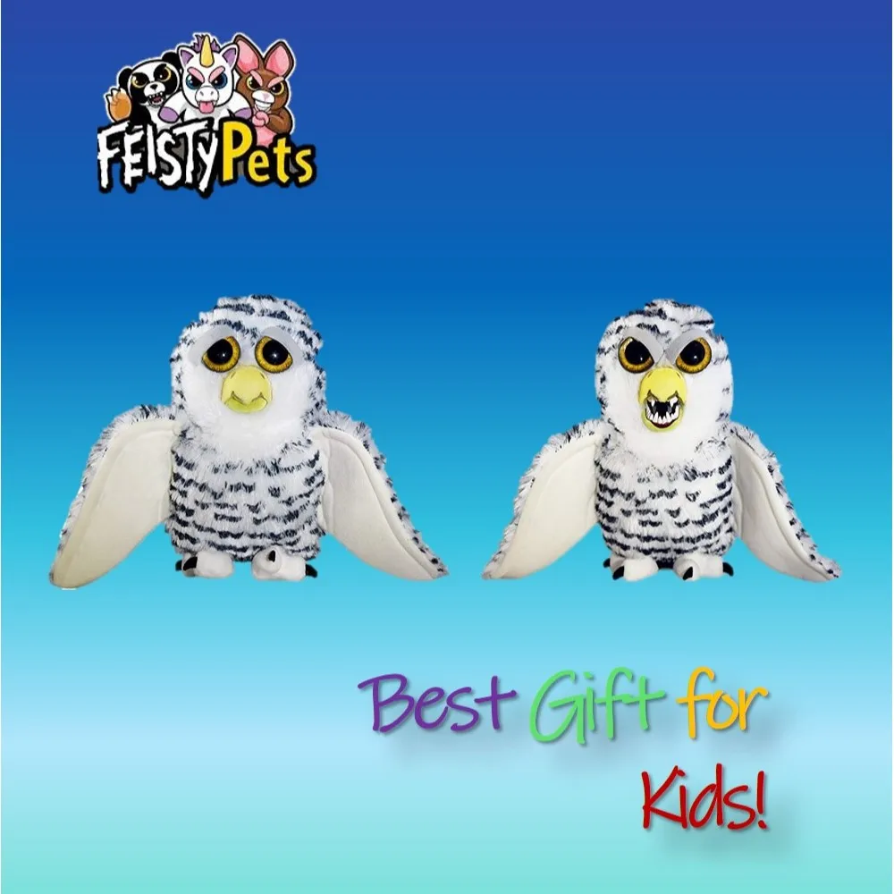 

Feisty Pets toy stuffed plush angry animal doll gift adorable snowy owl