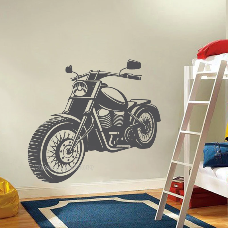 Наклейки на стену для любителей мотоцикла гостиной спальни детской комнаты