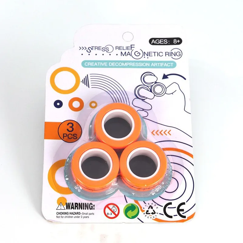 

Relief Magic Ring Props Tools Anti Stress Figet Toys Stress Child Toys Funny Fidget Spinner Magnetic Bracelet Ring Unzip Toys