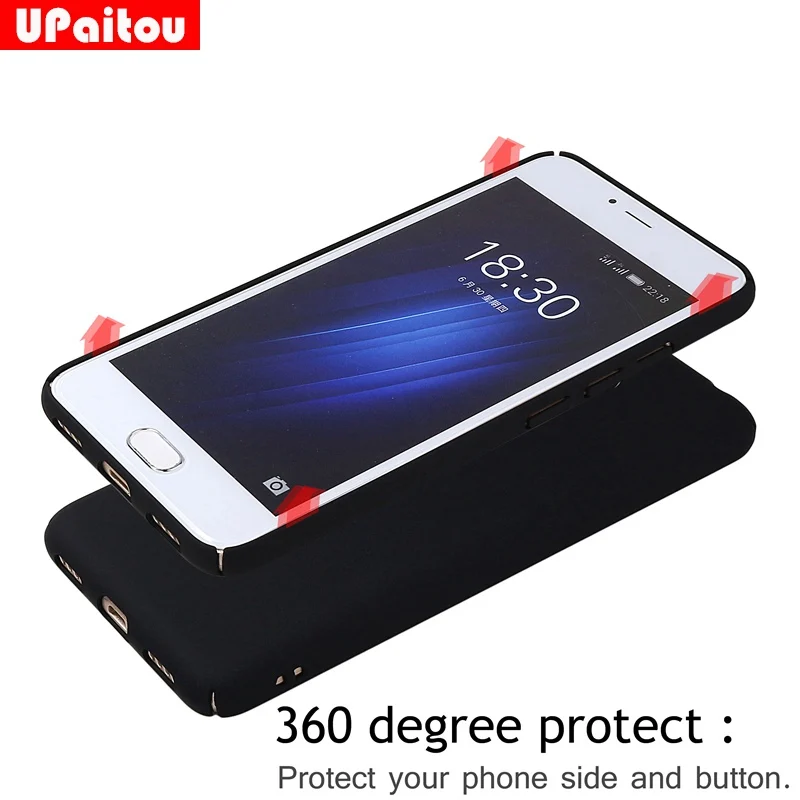 UPaitou Case For Meizu M3 M3S Mini Note 360 Edged Cover for Hard PC Full Protect Ultra Thin Back Skin |