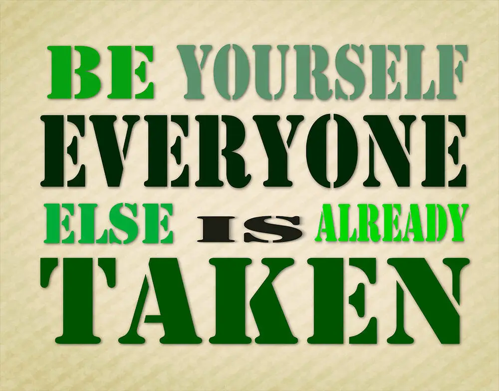 

Металлический оловянный плакат с надписью BE YOURSELF