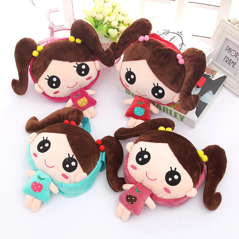 Plush Crossbody Shoulder Bag Daily Use Card Snacks Pouch Cellphone Holder Cute Cartoon Princess Doll Gift Girls Mini Travel Bag | Игрушки и