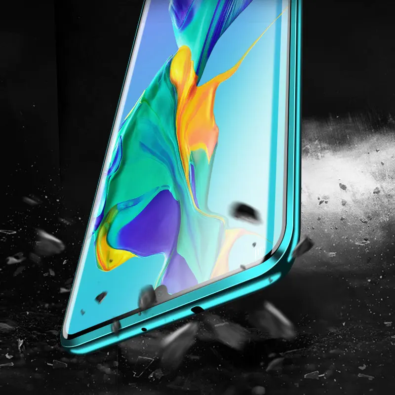 Магнитный металлический корпус адсорбции для huawei mate20 lite P30 P30PRO P20 P20Pro стеклянный