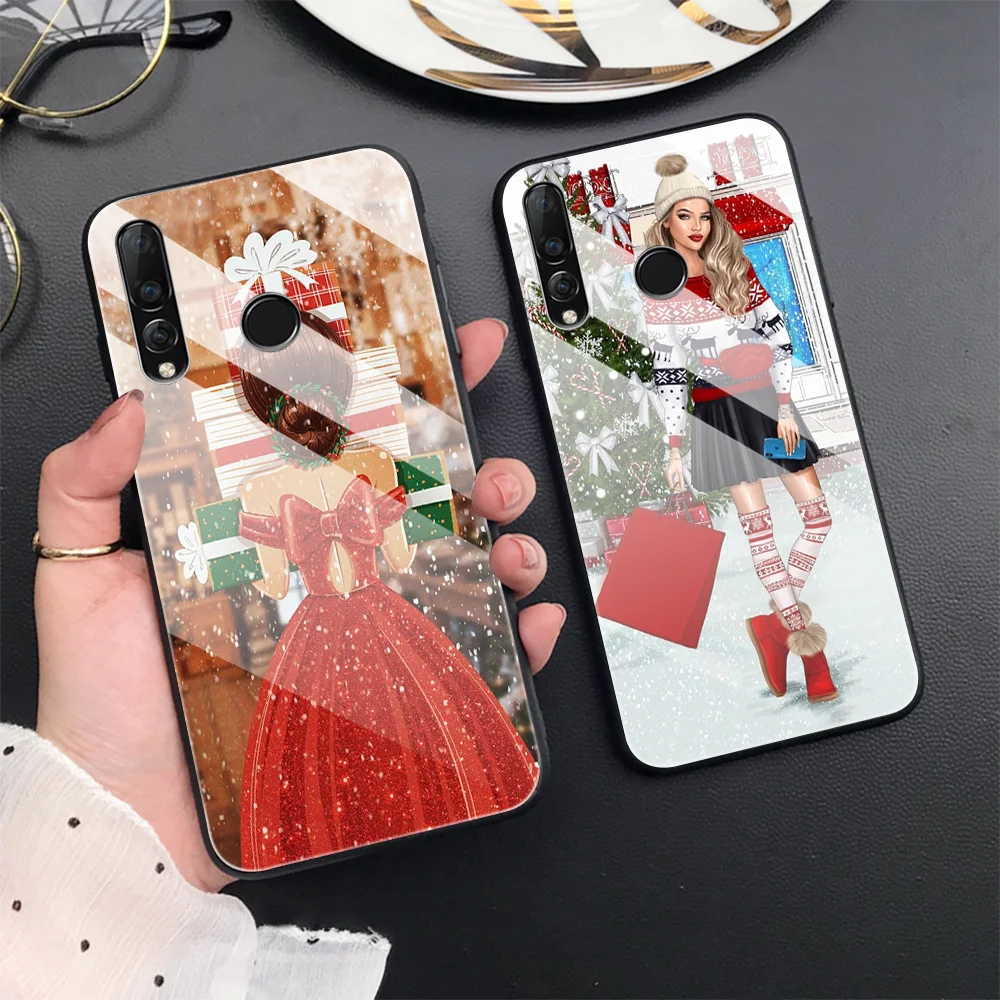 Рождественский чехол для девочек Huawei P30 P20 P40 Lite Pro Mate 30 20 P Smart Plus 2019 Honor 10 9X Nova