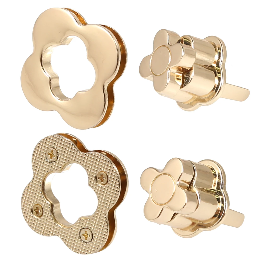 3.5CM Metal Flower Shape Turn Lock Twist Clasp for Leather Craft Women Bag Handbag Shoulder Purse DIY Accessories - купить по