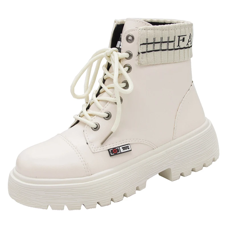 Женские осенние ботильоны повседневные женские мотоциклетные ботинки на