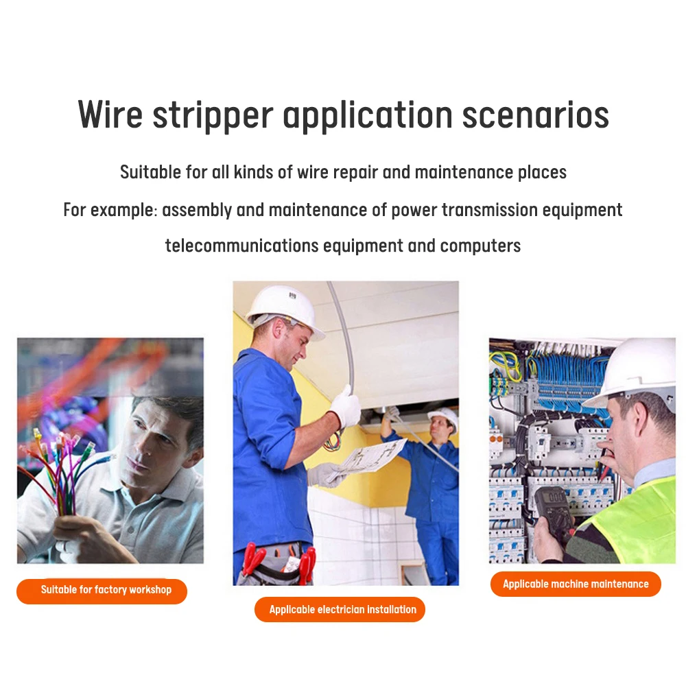 

Nine-in-one Wire Cutters Multifunctional Electrician Pliers Stainless Steel Straight Stripping Pliers Home Wire Stripper Tools