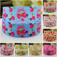 22mm 25mm 38mm 75mm ruban satin fruit candy cartoon character printed grosgrain ribbon party decoration 10 yards mul092