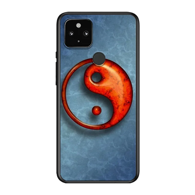 

Graffiti Yin Yang Soft TPU Silicone Black Cover For Google Pixel 5 4A 5G 4 XL Phone Case