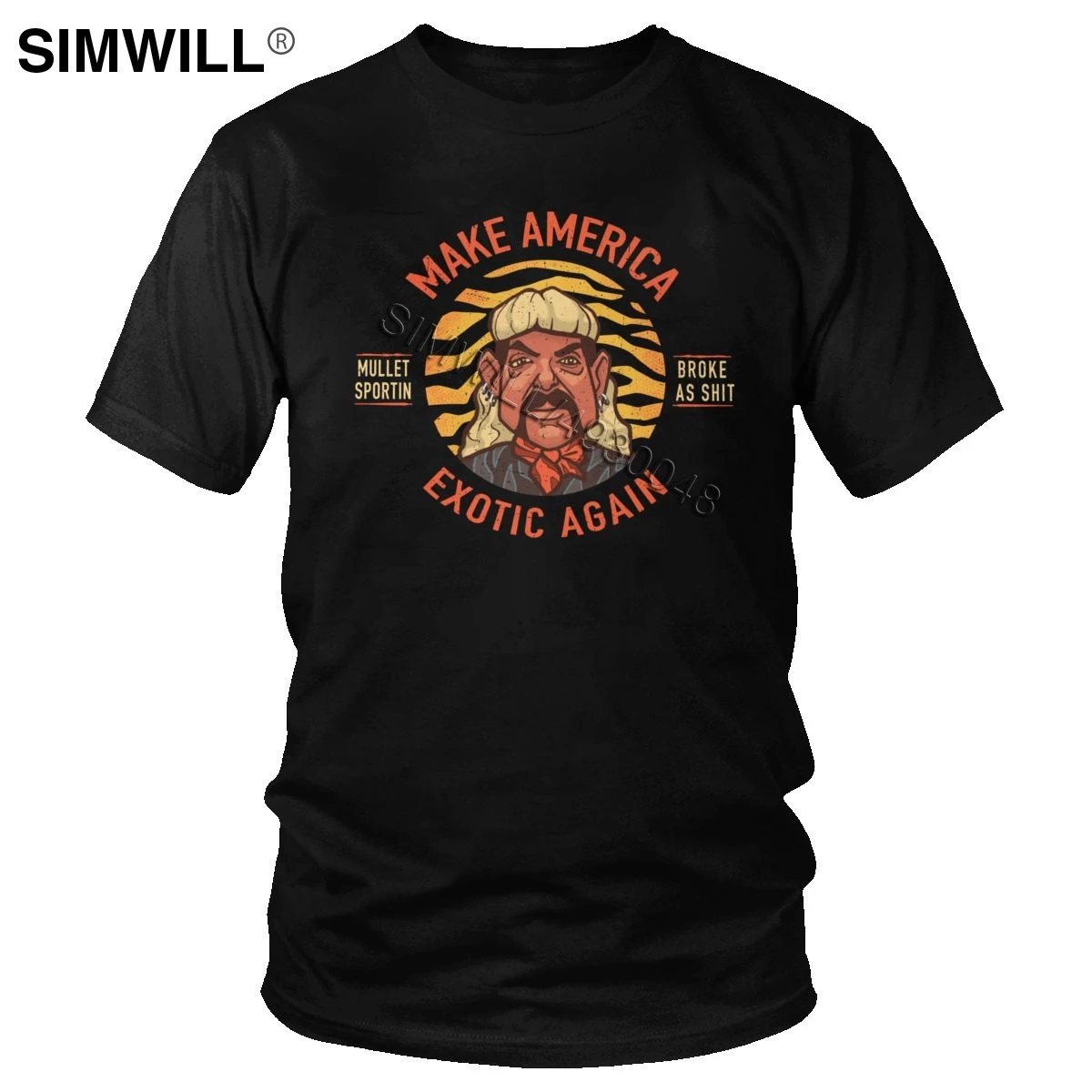 

Vintage Joe Exotic Shirts Men Short Sleeves Cotton Tshirt Funny Tiger King Make America Great Again Tee Tops Plus Size Clothing
