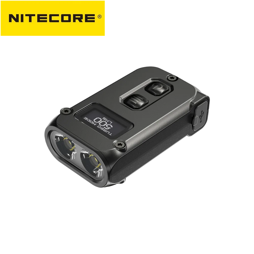 

Nitecore TINI2 Flashlight 500 Lumens OLED Smart Dual-Core Key Light APC Sleep Technology Long Standby Using USB Type-C Charging