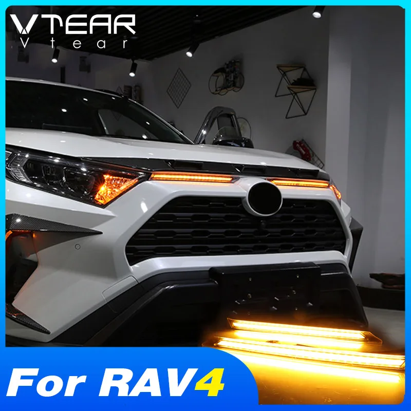 Аксессуары Vtear для тойота рав 4 Toyota RAV4 2019 2020 2021 светодиодный фонарь дневного света