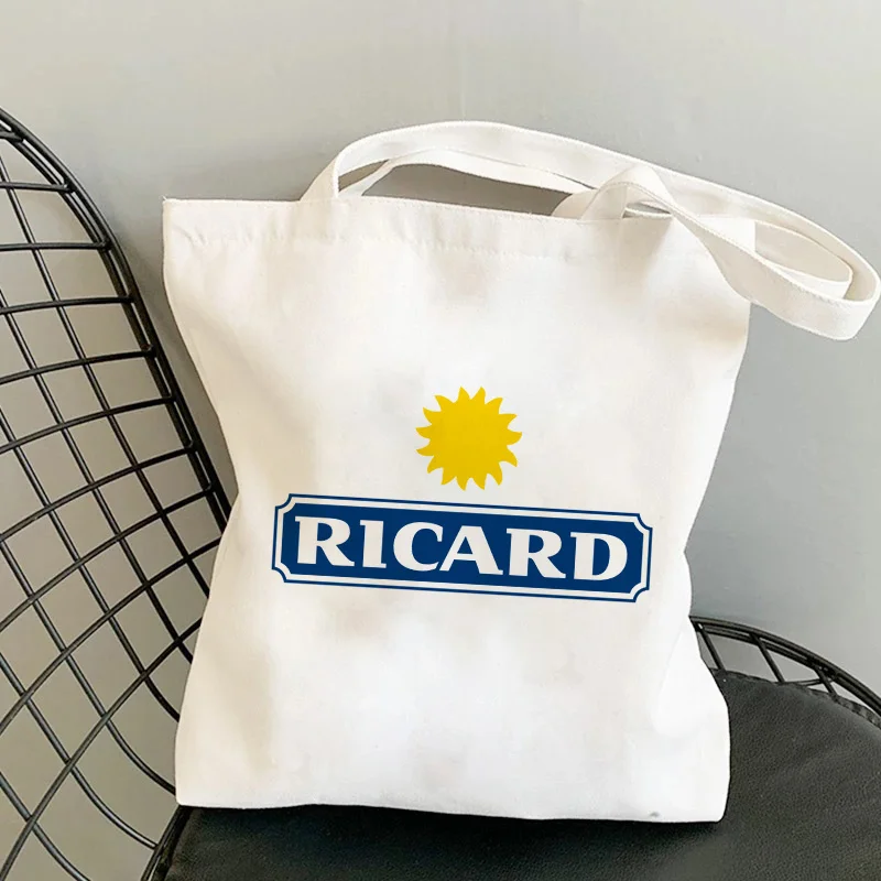 

Fashion Ricard Letter Print Canvas Shopper Tote Bags Shoulder Bag Women Large Capacity Harajuku Reusable Shopping Bag Handbag