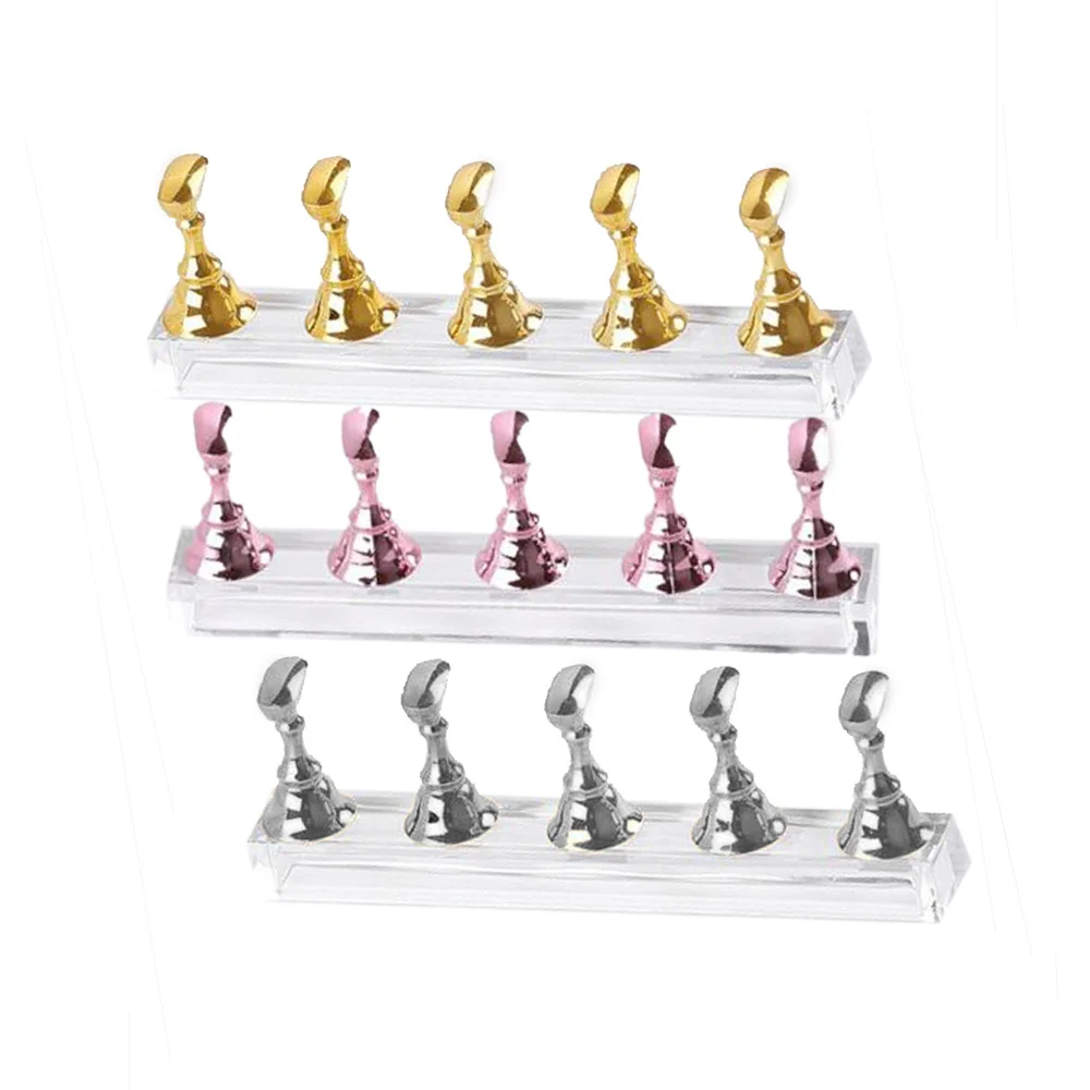 3 набора магнитных накладных наконечников для ногтей практическая подставка