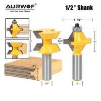 2pcs 12mm 12 shank 120 degree tenon router bit set woodworking groove milling cutter for wood tools tungsten carbide 03029