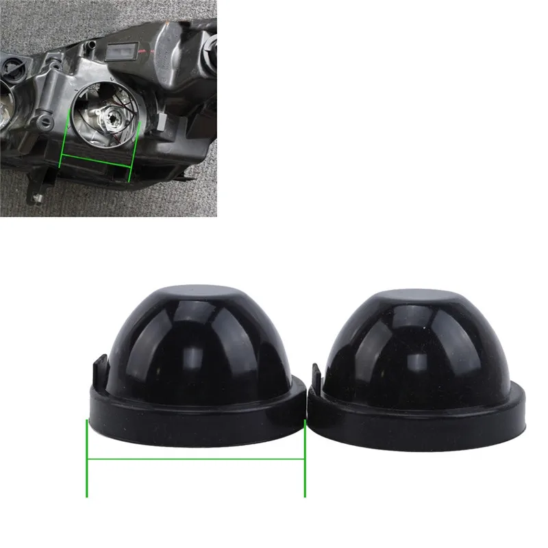 

2 Pcs/set Black Rubber Housing Seal Cap Dust Cover For Car LED Headlight 80*52mm And 85*52mm