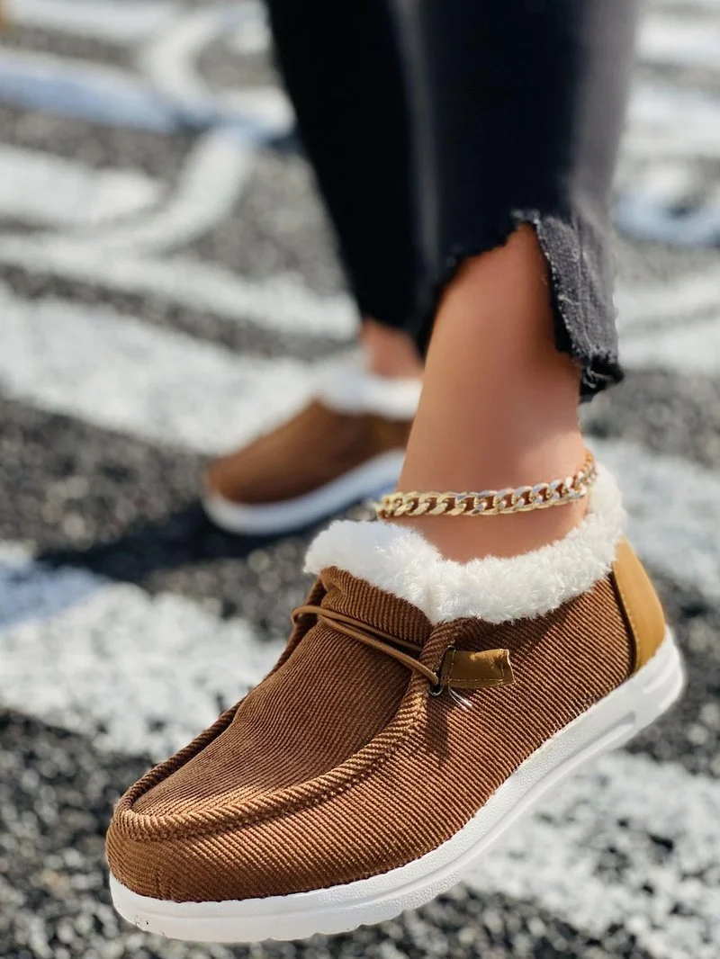 

2021 Women's Boots Plus Fleece Warm Boots Winter New Style Women's Boots Short Plush Warm Boots Flat Casual Shoes Women's Shoes