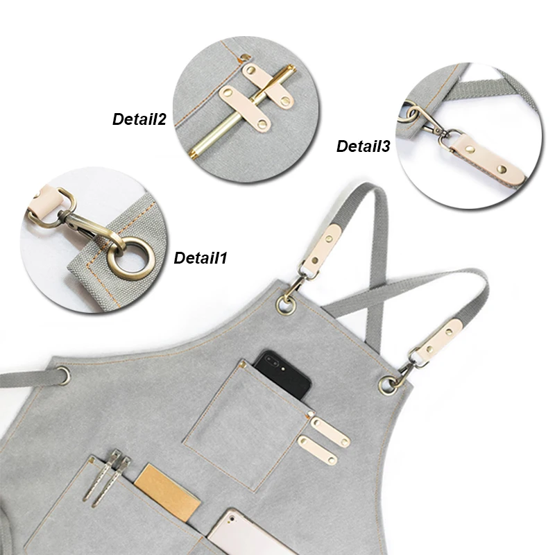 Вощеный холщовый фартук сверхпрочный регулируемый задний перекрещивающийся с