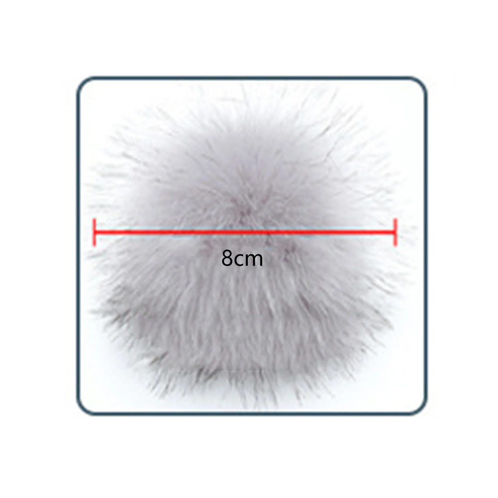 Шапка-помпон из искусственного меха 8/10 см 24 шт. | Дом и сад