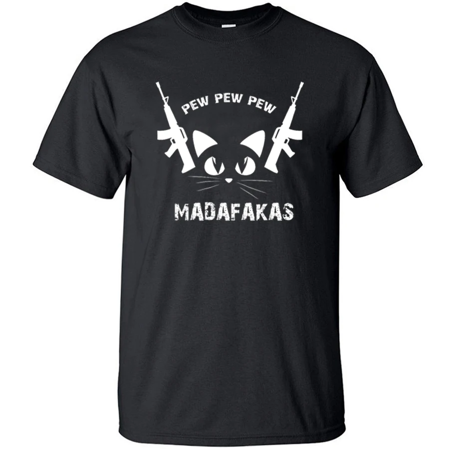 Мужская Винтажная Футболка Pew Madafakas черная футболка с коротким рукавом и круглым