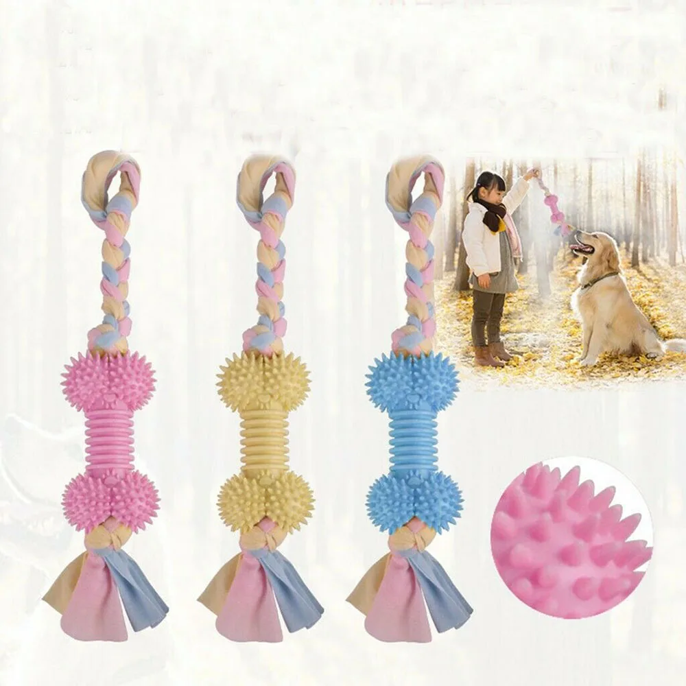 

Pet Chewing Toy Puppy Dog Molar Stick Training Chew Ball Yellow/Pink/Blue 1Pc Pet Chewing Toy Molar Stick Yellow/Pink/Blue