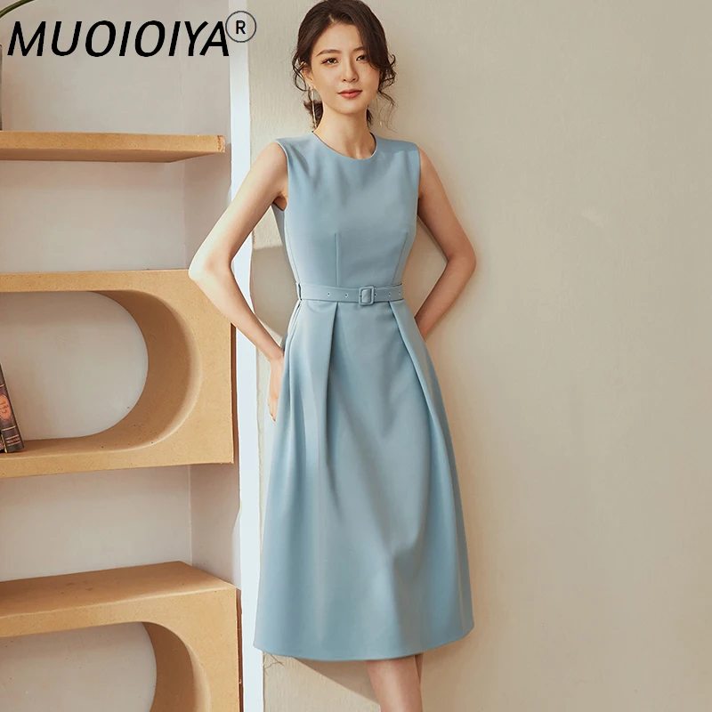 

Офисные платья для женщин, Летние Элегантные классические деловые платья без рукавов для работы, женская профессиональная рабочая одежда