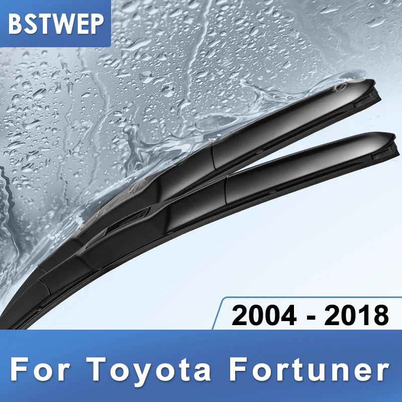 

BSTWEP Hybrid Windscreen Wiper Blades for Toyota Fortuner AN50 AN60 AN150 AN160 Fit Hook Arms Model year from 2005 to 2018