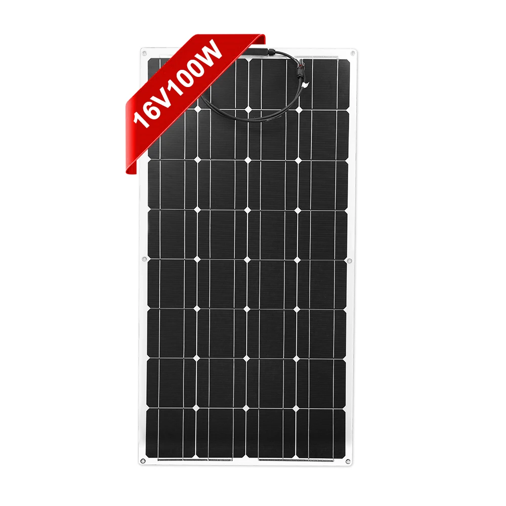 1pc Dokio 12V 100W Гибкая солнечная панель для автомобиля/лодки высокого качества монокристаллическая Гибкая солнечная панель 100w Китай - Цвет: 1pc