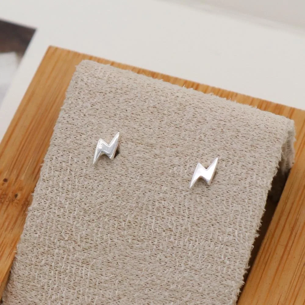 

925 Sterling Silver Weather Collection Stud Earrings For Women Jewelry Lighting Earrings Birthday Gift 7mm x 3mm, 1 Pair