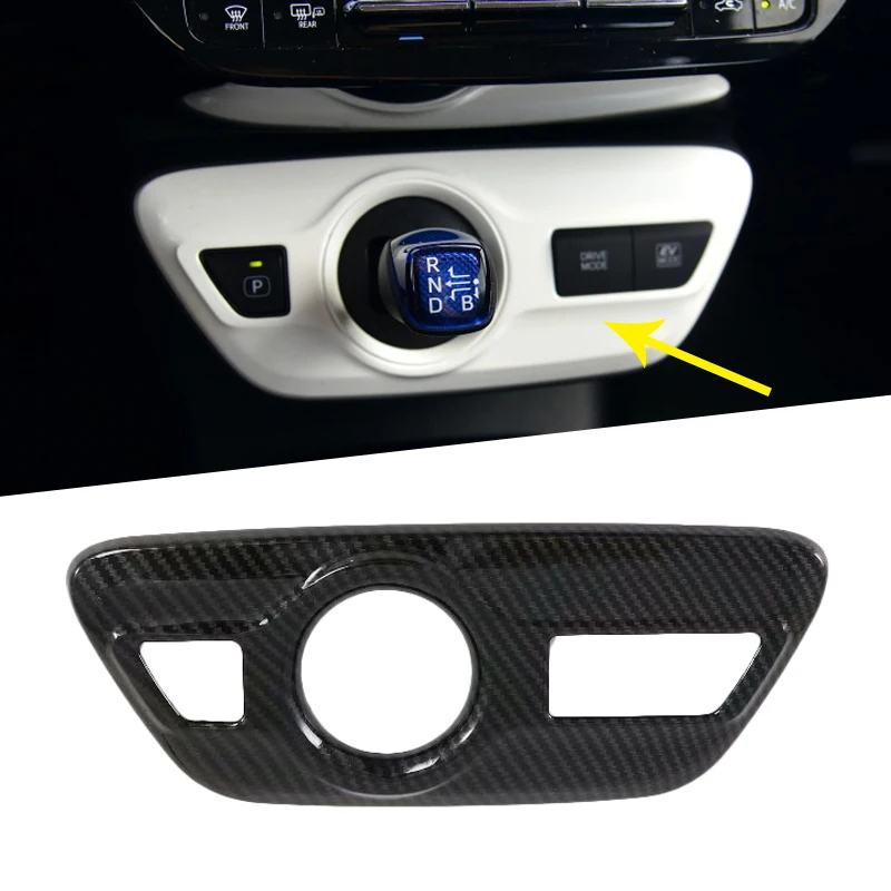 

For Toyota Prius Hatchback 2019 2020 Carbon Fiber Gear Shift Panel Cover Car Decoration Trim Interior Accessories Car Styling