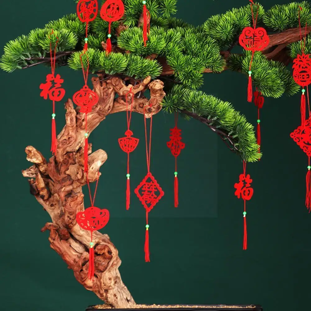 

Festive Scene Decorations Layout Chinese New Year Tree Ornament For Spring Festival Bonsai Pendant I9n2