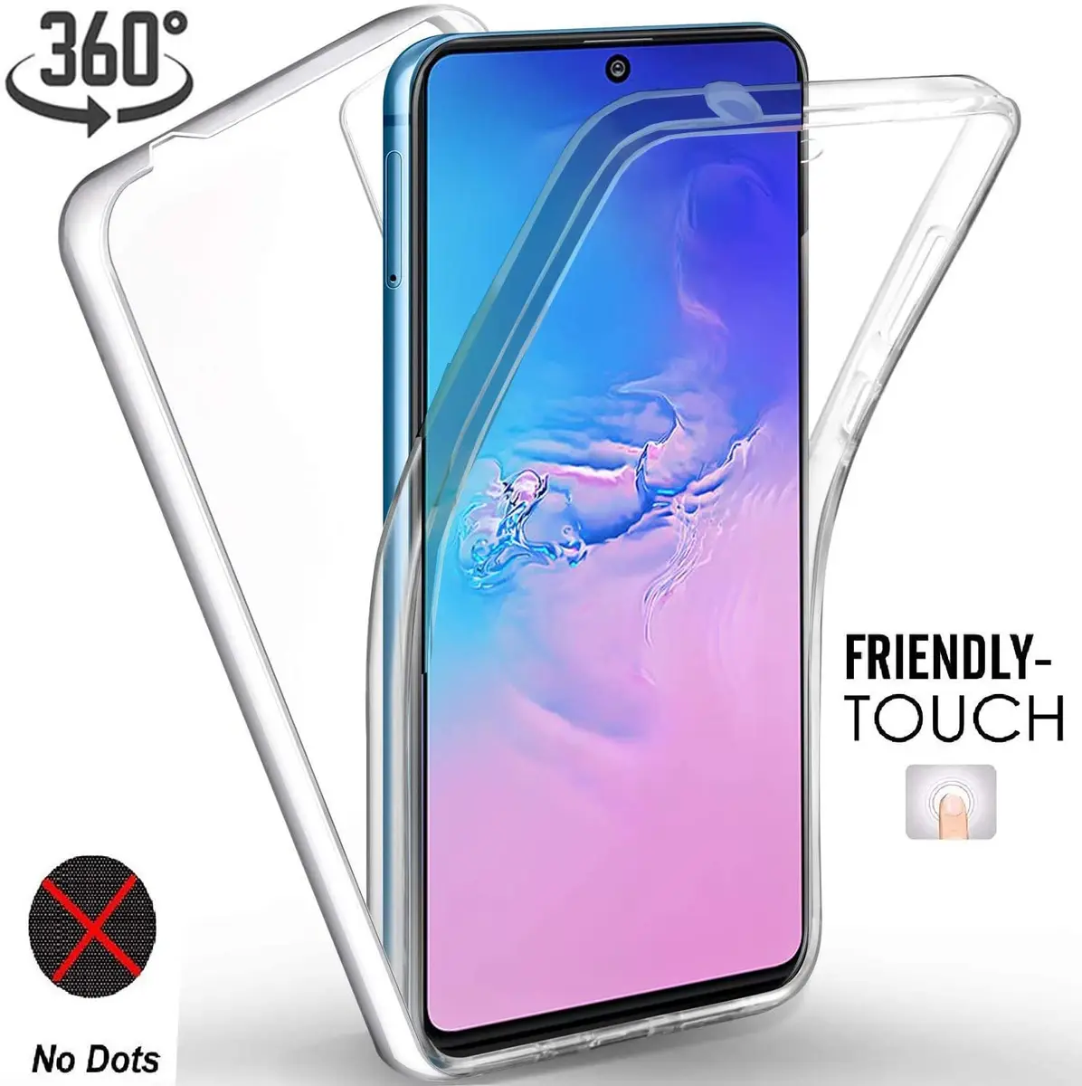 Чехол с полным покрытием 360 для samsung Galaxy A51 A31 A21S A11 M11 A41 M21 A01 A20S A30S A50 S20 Ultra Note 10 Lite S10 Plus , Силиконовый ТПУ двойной прозрачный чехол на самсунг а 51 31 41 50 11