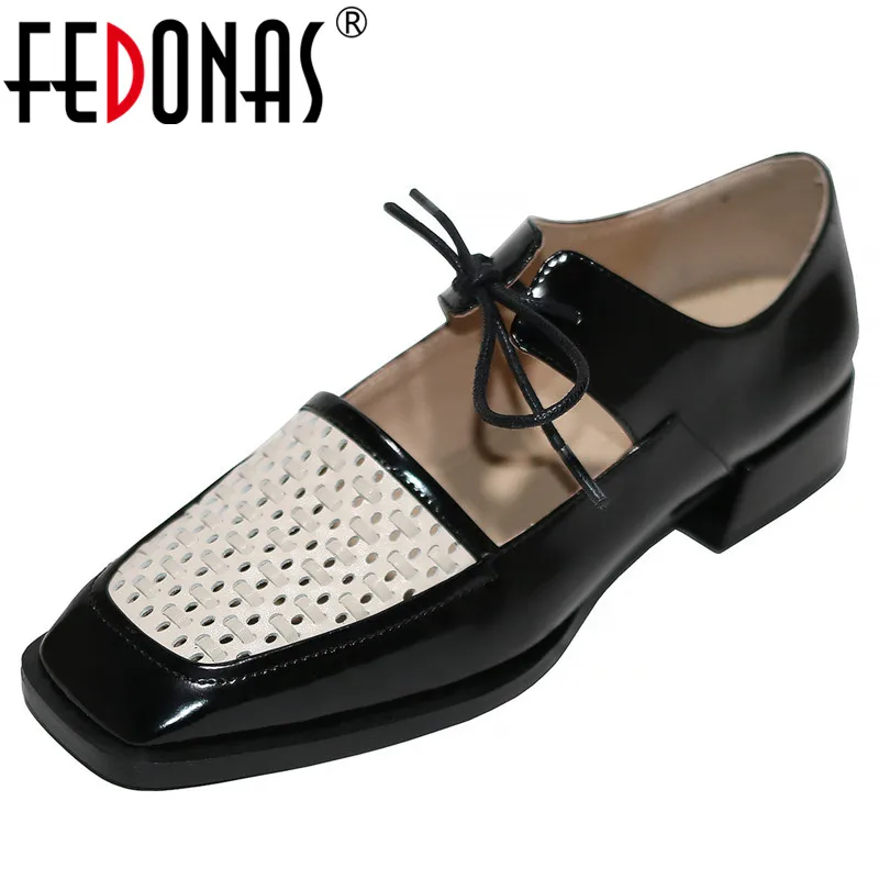Женские классические туфли лодочки FEDONAS Повседневные Вечерние в стиле ретро с