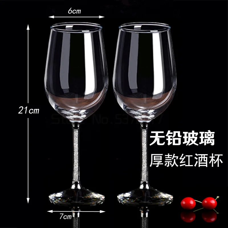 

Creative European Crystal Lead-free Diamond Wine Glass Goblet Wedding Gift Glass Wine Glass