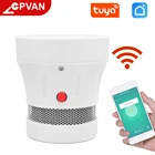 Детектор дыма Tuya Smart Life APP control 85 дБ Предупреждение WIFI противопожарная защита датчик дыма домашняя система безопасности пожарный