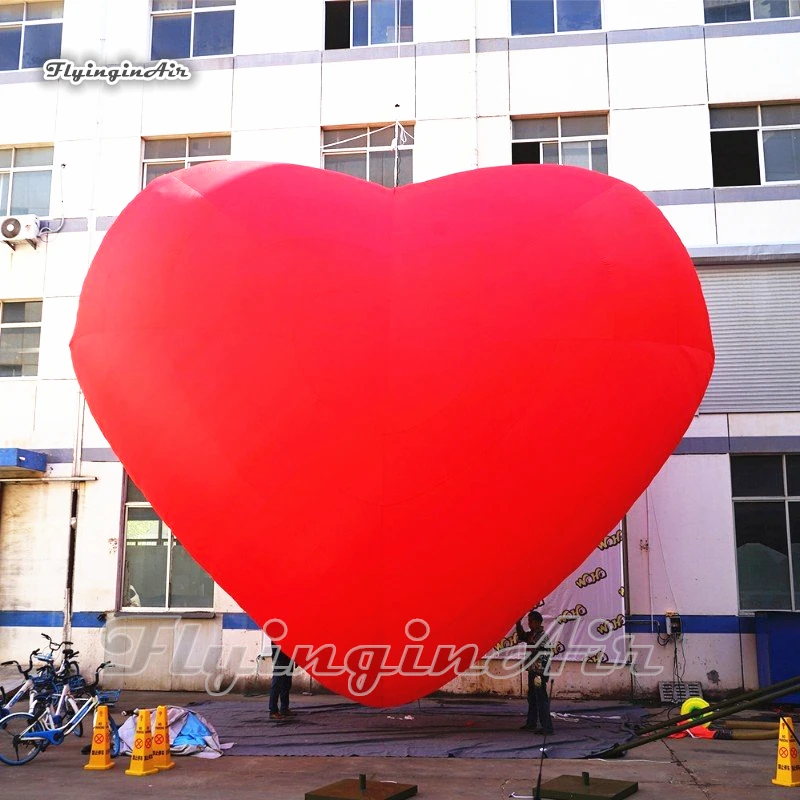 

Украшения ко Дню Святого Валентина, большой подвесной красный надувной шар в форме сердца светодиодный светильник кой для клувечерние