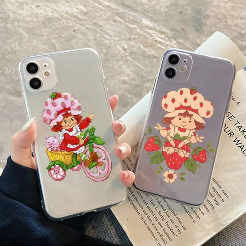 

YNDFCNB Vintage Strawberry Shortcake Phone Case for iPhone 11 12 13 mini pro XS MAX 8 7 6 6S Plus X 5S SE 2020 XR cover