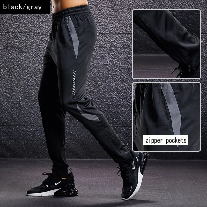 BINTUOSHI спортивные штаны Мужские для бега с карманами на молнии тренировочные и