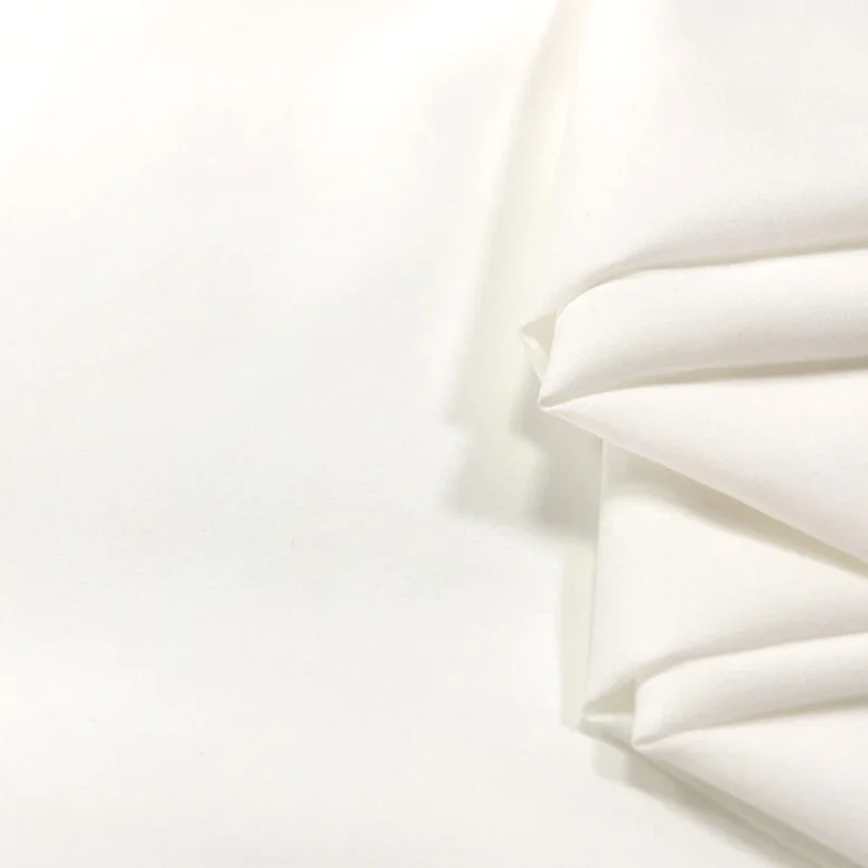 White 50*150 см двухсторонняя эластичная мягкая эпонж ткань для одежды ручной работы DIY спортивная одежда - Цвет: White