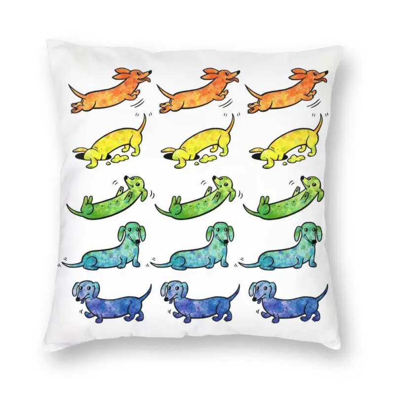 Симпатичная наволочка с рисунком Dachshunds для дивана гостиной диванной подушки 45x45 -