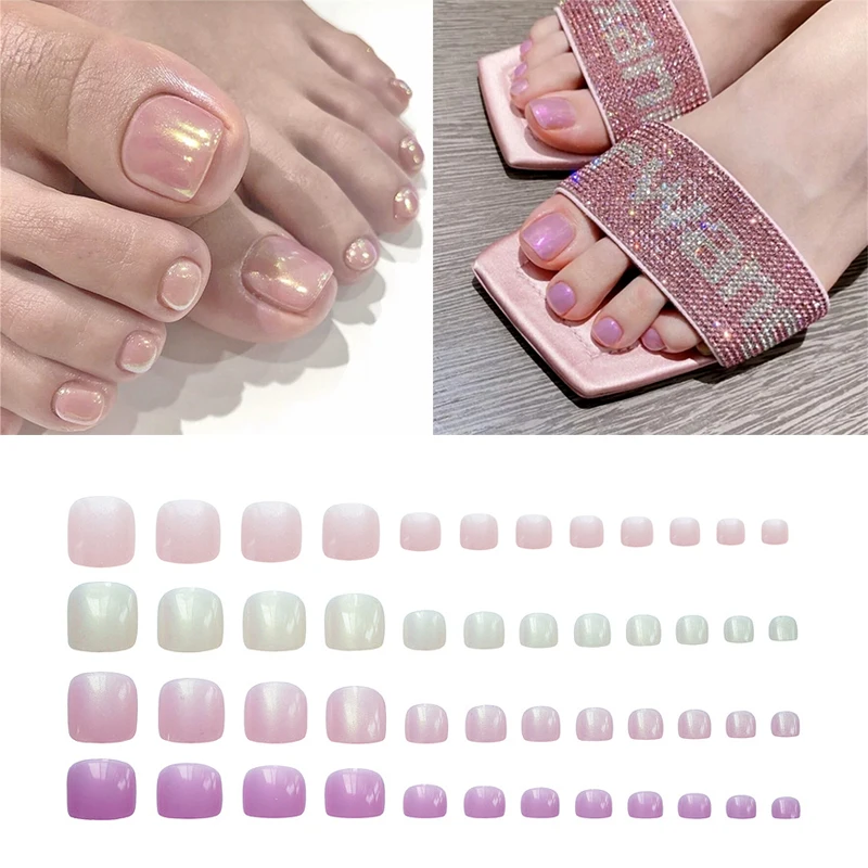 

Блестящие и очаровательные новые белые перламутровые ногти накладные ногти модные и простые Готовые Ногти полоски с наклейками для ногтей